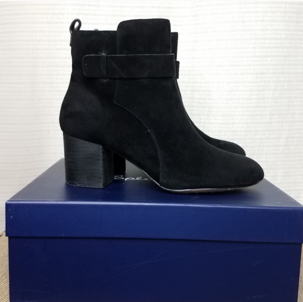 Splendid Nilo Black Suede Booties size 8
